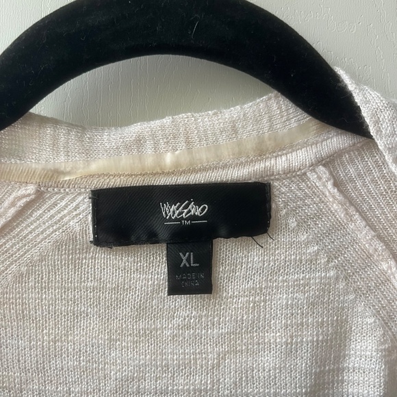 Off-White Long Thin Cardigan Sweater, Moschino, size XL - Picture 4 of 6